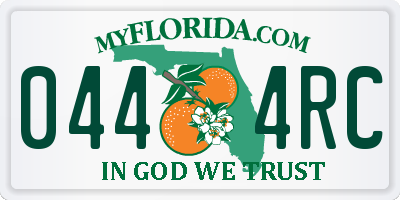 FL license plate 0444RC