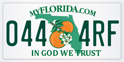 FL license plate 0444RF