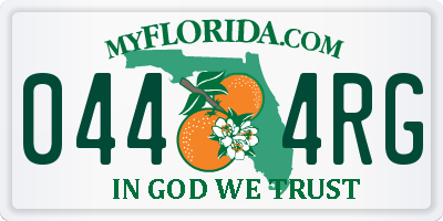 FL license plate 0444RG