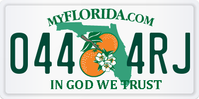 FL license plate 0444RJ
