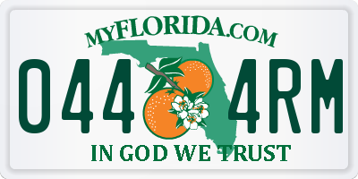 FL license plate 0444RM