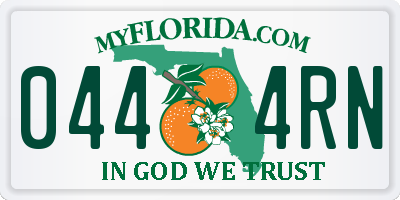 FL license plate 0444RN