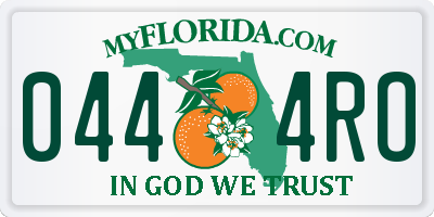 FL license plate 0444RO