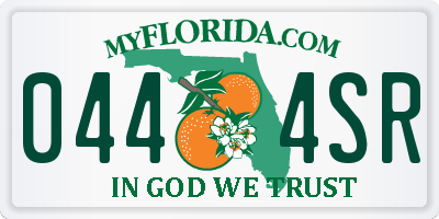FL license plate 0444SR