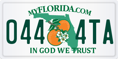 FL license plate 0444TA