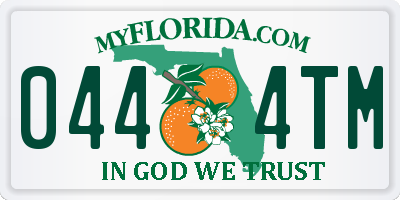 FL license plate 0444TM