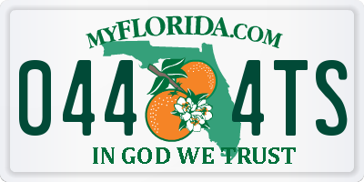 FL license plate 0444TS