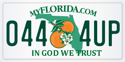 FL license plate 0444UP