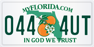 FL license plate 0444UT