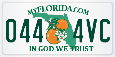 FL license plate 0444VC