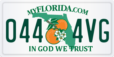FL license plate 0444VG