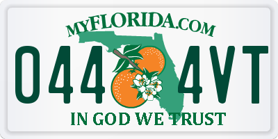 FL license plate 0444VT