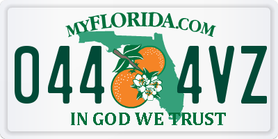 FL license plate 0444VZ