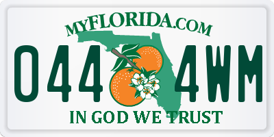 FL license plate 0444WM