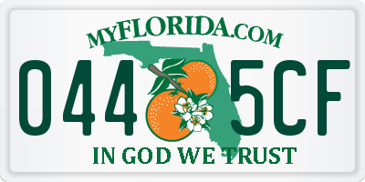 FL license plate 0445CF