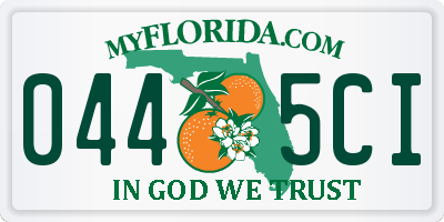FL license plate 0445CI