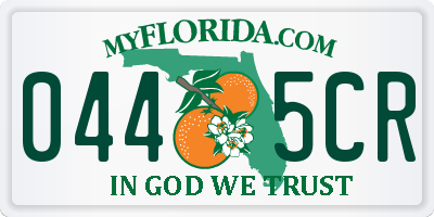 FL license plate 0445CR
