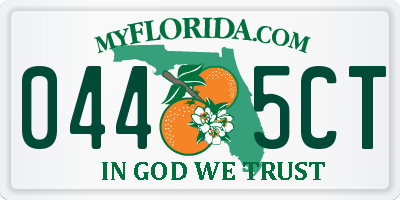 FL license plate 0445CT
