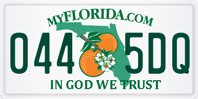 FL license plate 0445DQ