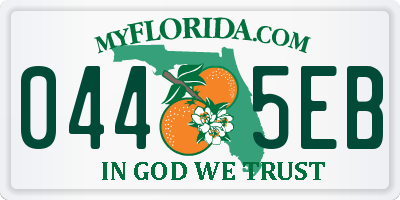 FL license plate 0445EB