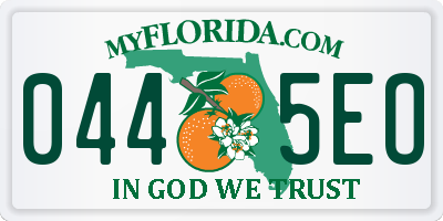 FL license plate 0445EO