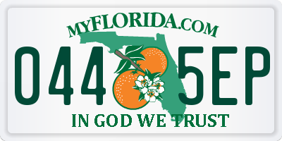 FL license plate 0445EP