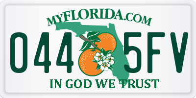 FL license plate 0445FV
