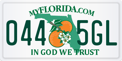 FL license plate 0445GL
