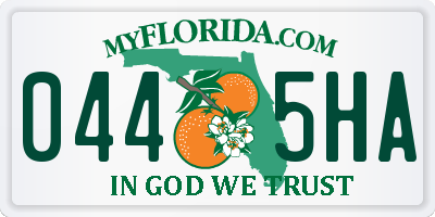 FL license plate 0445HA