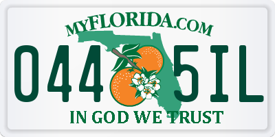 FL license plate 0445IL