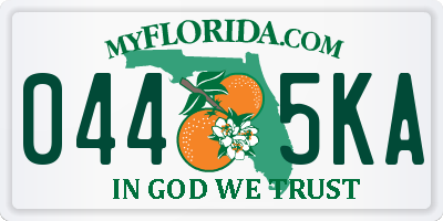 FL license plate 0445KA