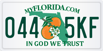 FL license plate 0445KF