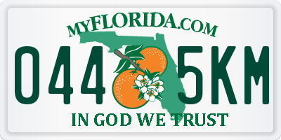 FL license plate 0445KM