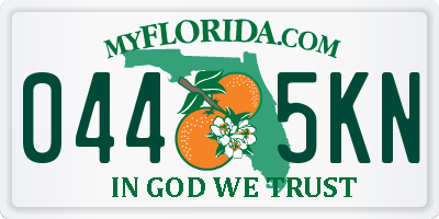 FL license plate 0445KN