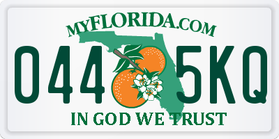 FL license plate 0445KQ