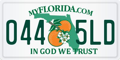 FL license plate 0445LD