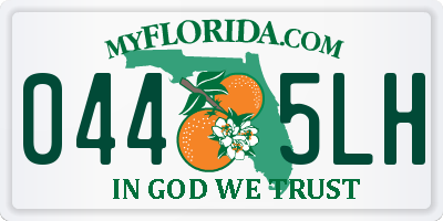 FL license plate 0445LH