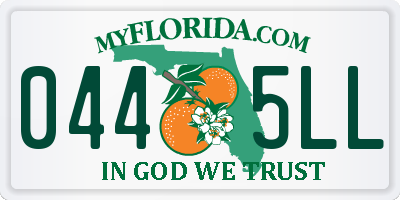 FL license plate 0445LL