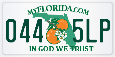 FL license plate 0445LP