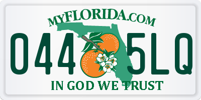FL license plate 0445LQ
