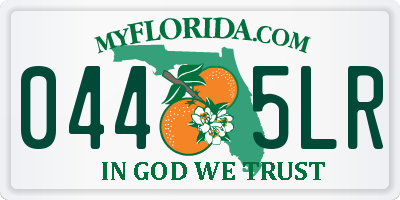 FL license plate 0445LR