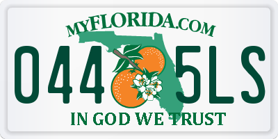 FL license plate 0445LS
