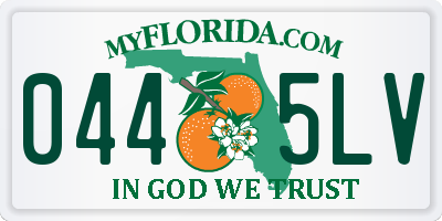 FL license plate 0445LV