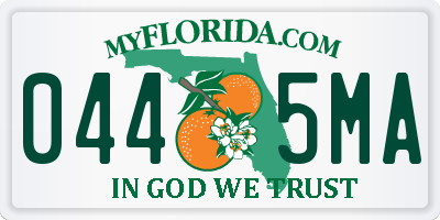 FL license plate 0445MA