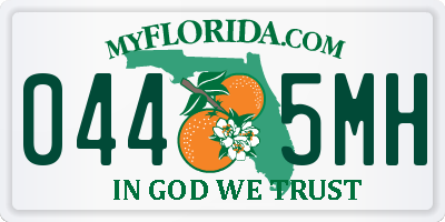 FL license plate 0445MH