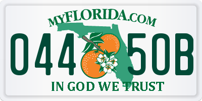 FL license plate 0445OB