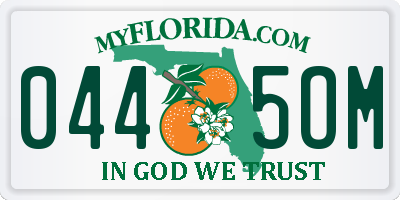 FL license plate 0445OM