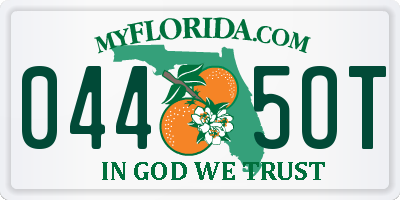 FL license plate 0445OT