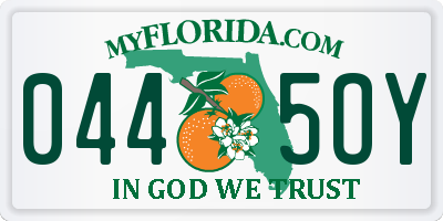 FL license plate 0445OY