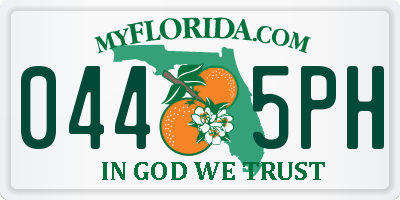 FL license plate 0445PH